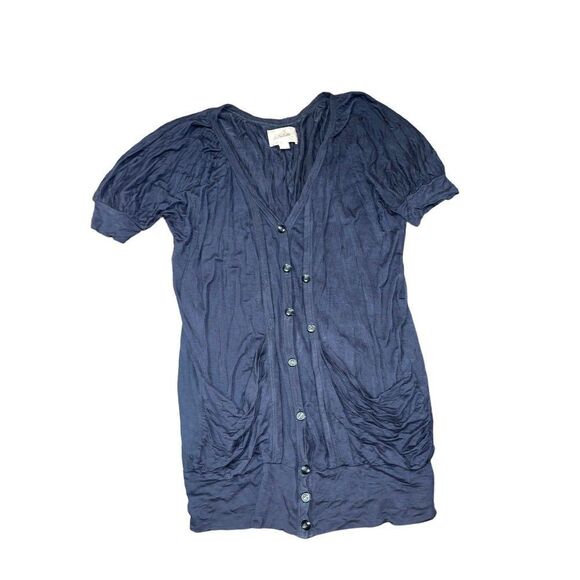Deletta short sleeve button down Cardigan blue Xs - Picture 6 of 8